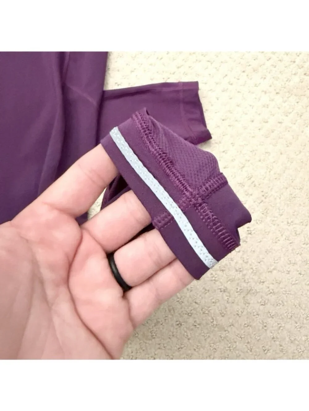 Lululemon Speed Tight V Leggings w Pockets Darkest Magenta Purple Women’s Sz 10